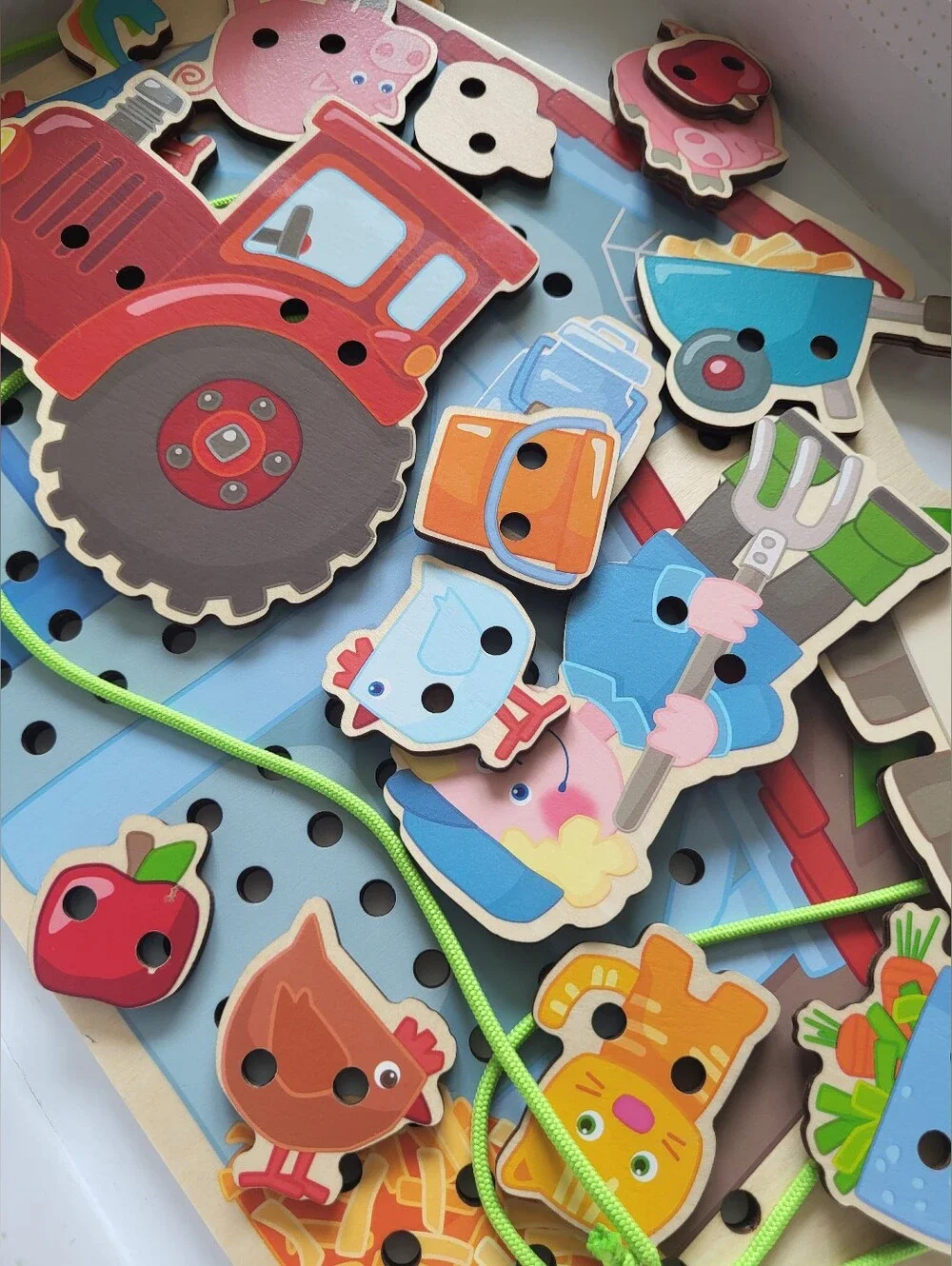 Haba Lacing Farm Threading Game
